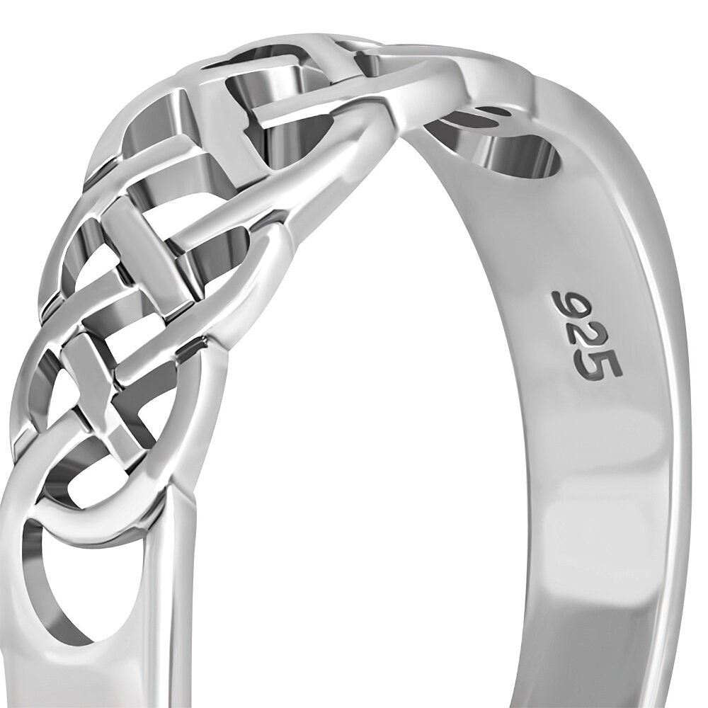 Celtic Knot Ring - Endless Loop Half Band