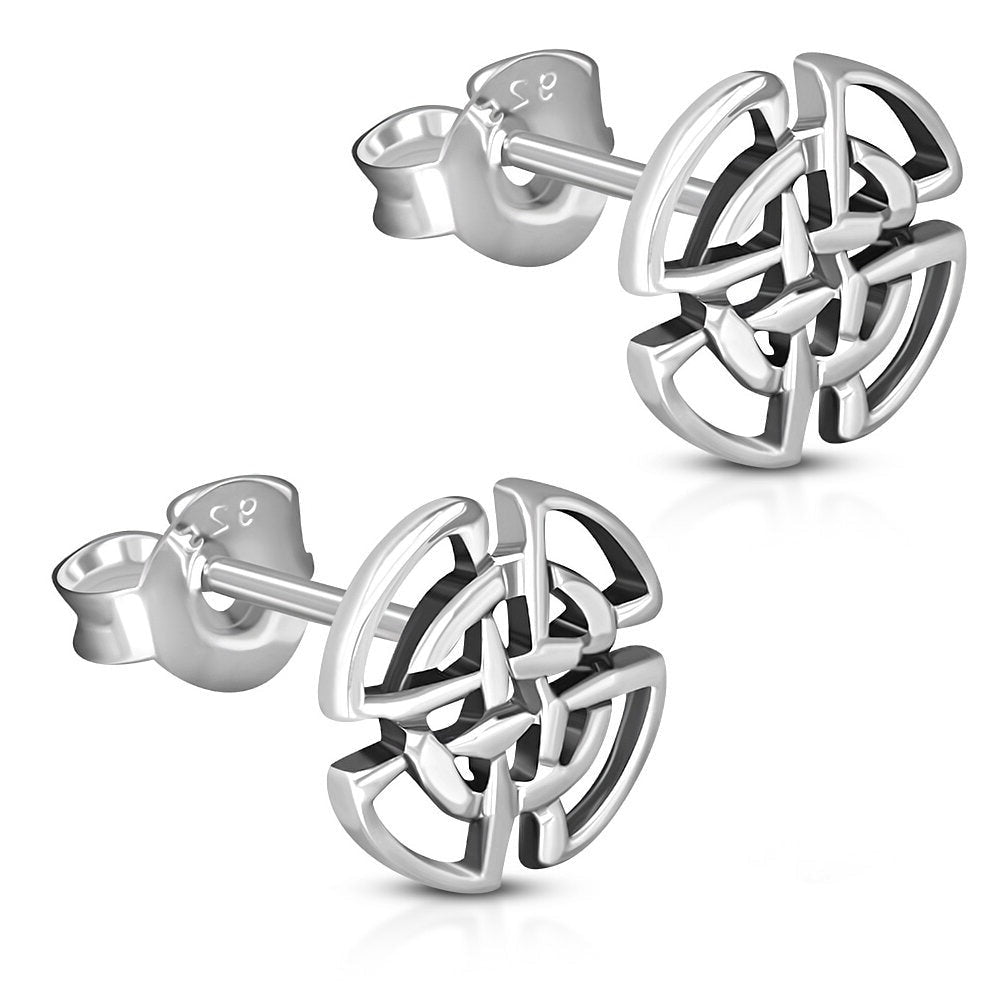 Celtic Knot Earrings - Quaternary Shield Studs