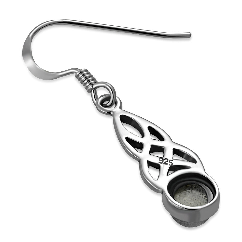 Celtic Knot Earrings - Mother-Daughter Knot with Labradorite