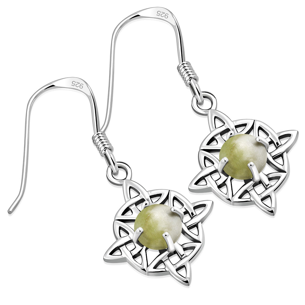 Scottish Marble Earrings - Quarternary Knot