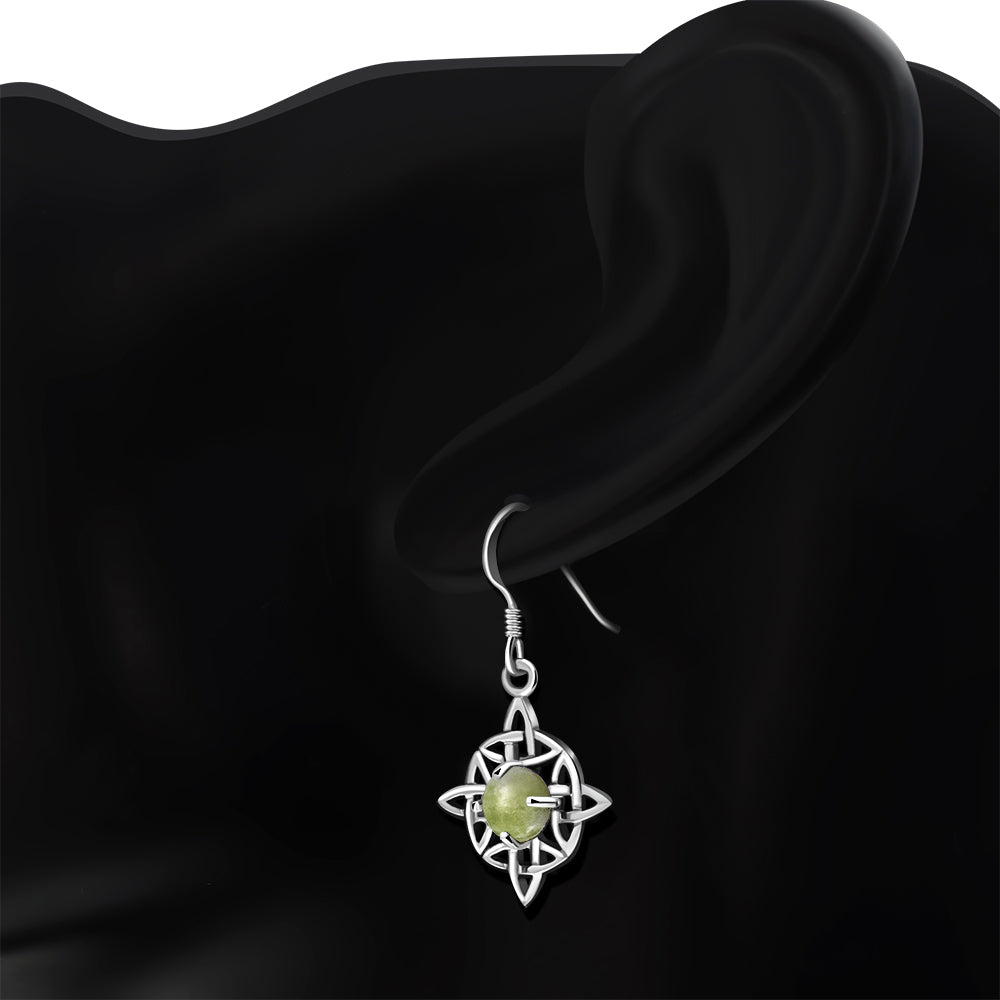 Scottish Marble Earrings - Quarternary Knot