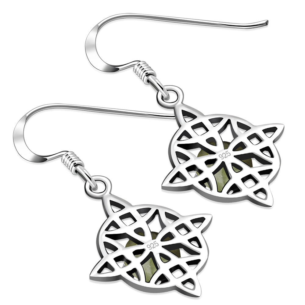 Scottish Marble Earrings - Quarternary Knot