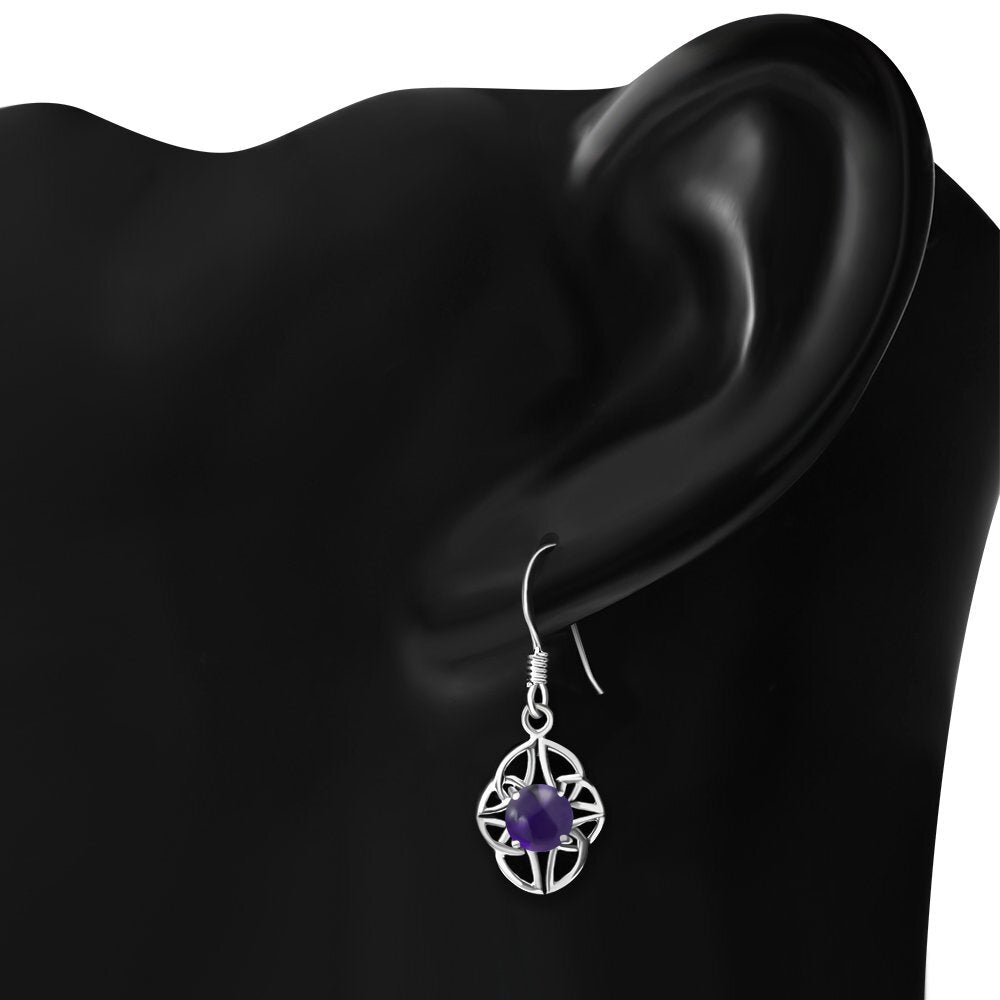 Celtic Knot Earrings - Four Seasons with Amethyst