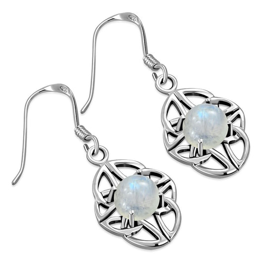 Celtic Stone Earrings - Four Seasons with Moonstone