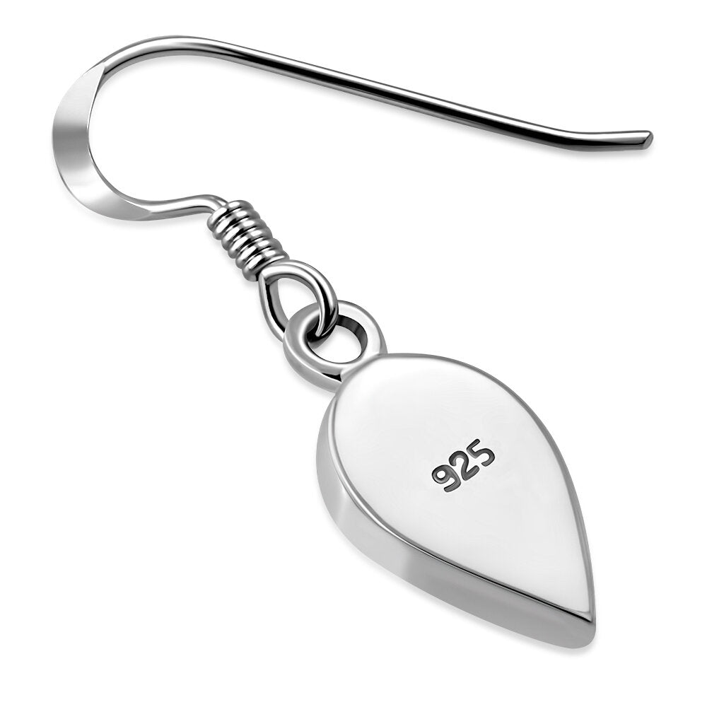 Contemporary Stone Earrings- Reversed Teardrop with Black Onyx