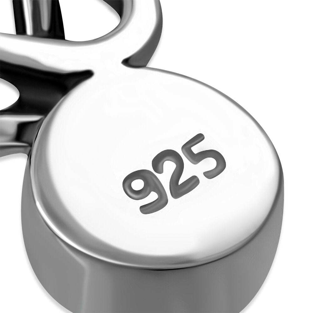 Celtic Stone Earrings-Rounded Trinity Drop with Mother of Pearl