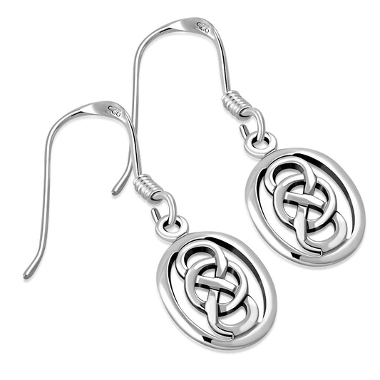 Celtic Knot Earrings - Oval Celtic Knot
