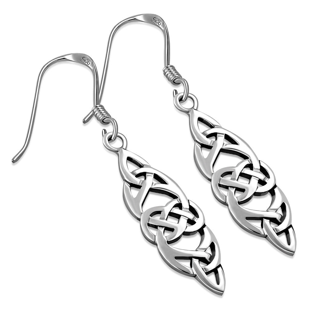 Triquetra Earrings - Double Trinity Drop