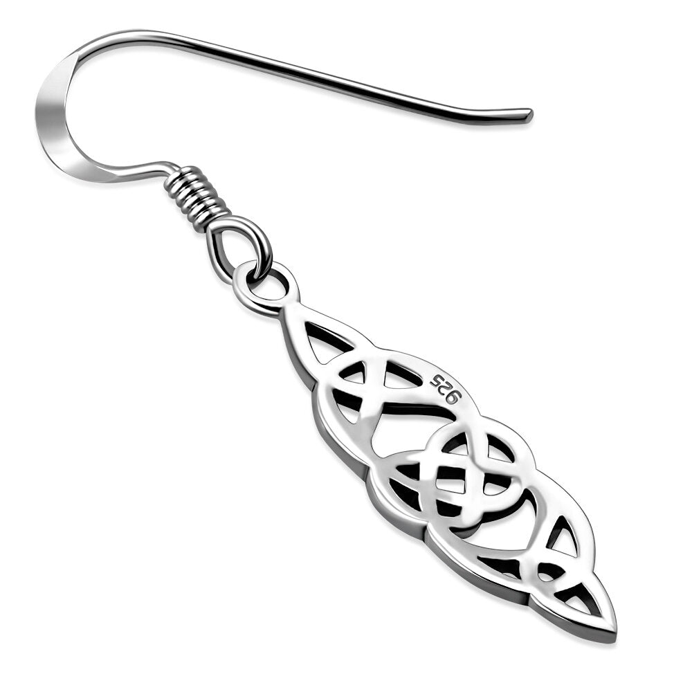 Triquetra Earrings - Double Trinity Drop