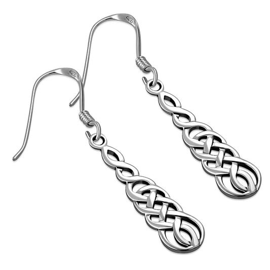 Celtic Knot Earrings- Elongated Looped Knot