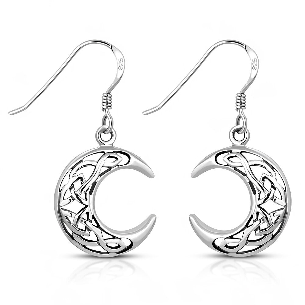 Celtic Knot Earrings - Crescent Moon