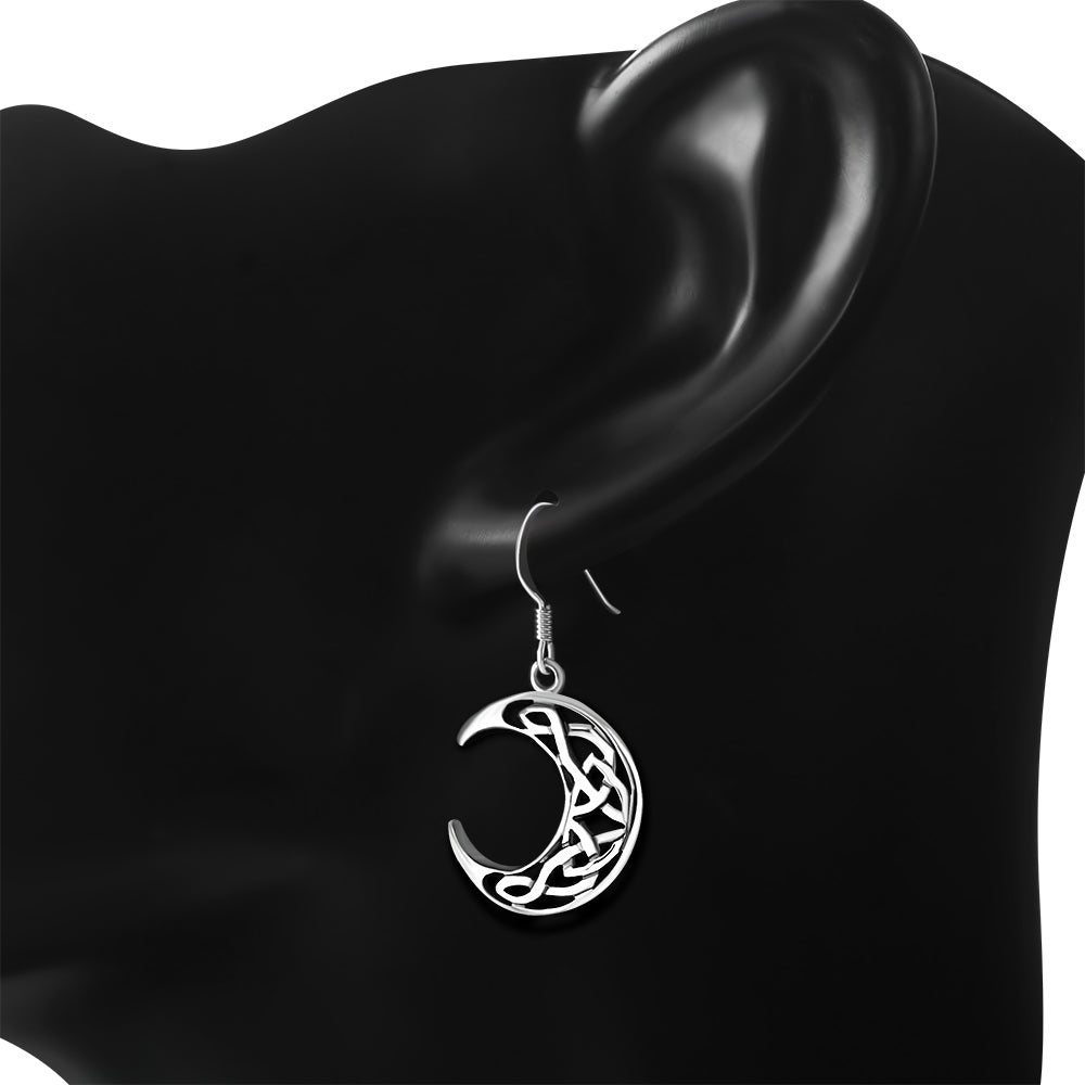 Celtic Knot Earrings - Crescent Moon