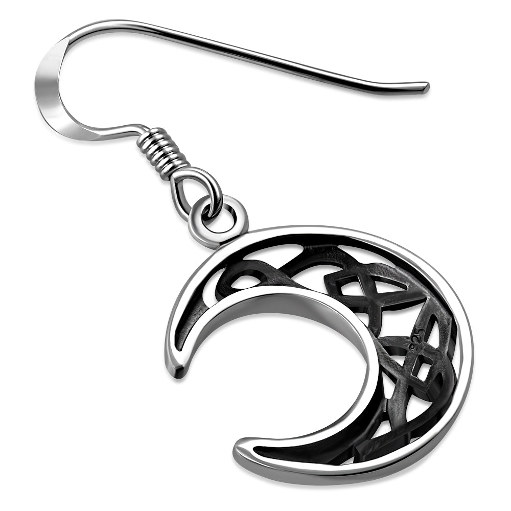 Celtic Knot Earrings - Crescent Moon