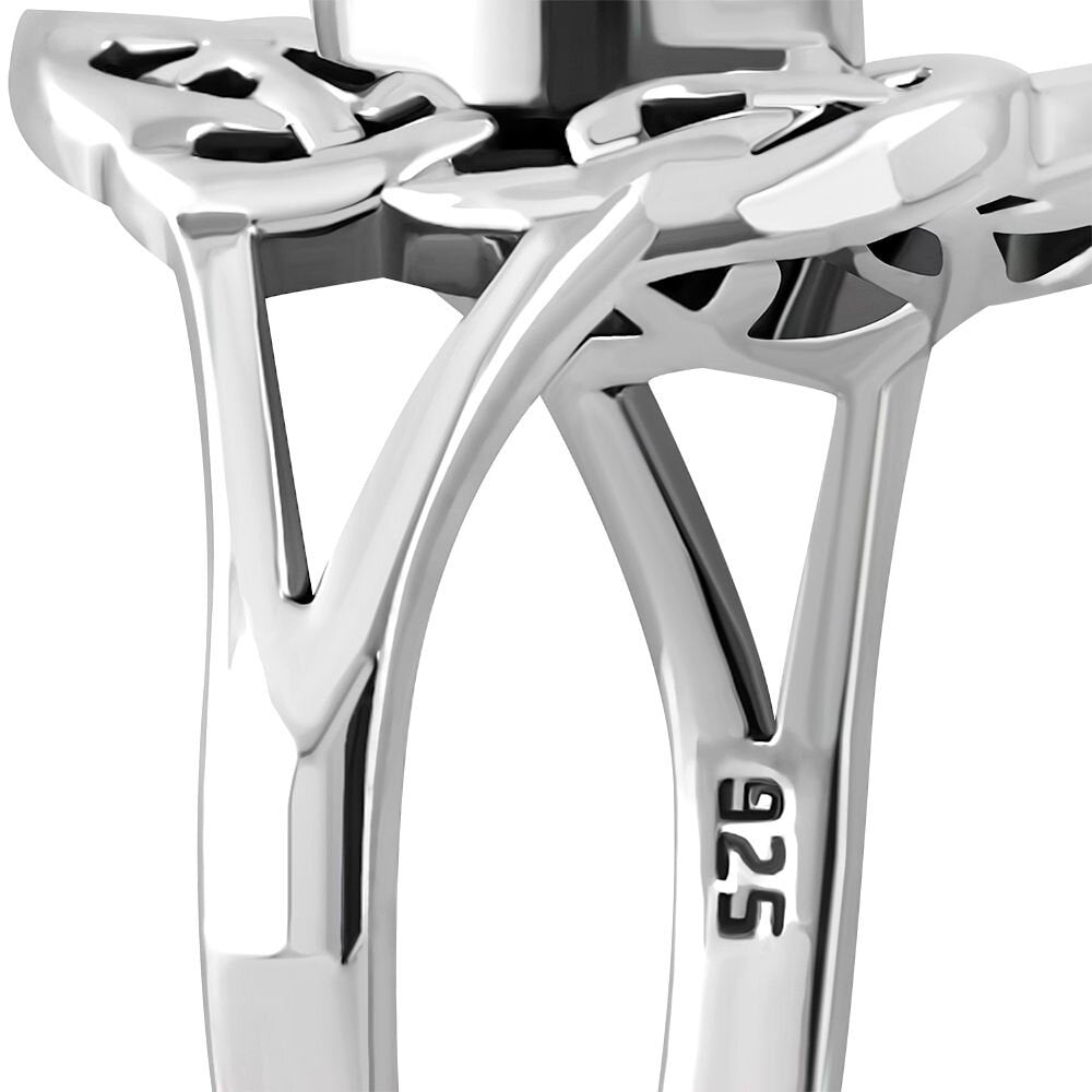 Celtic Stone Ring- Thick Six Fold with Black Onyx