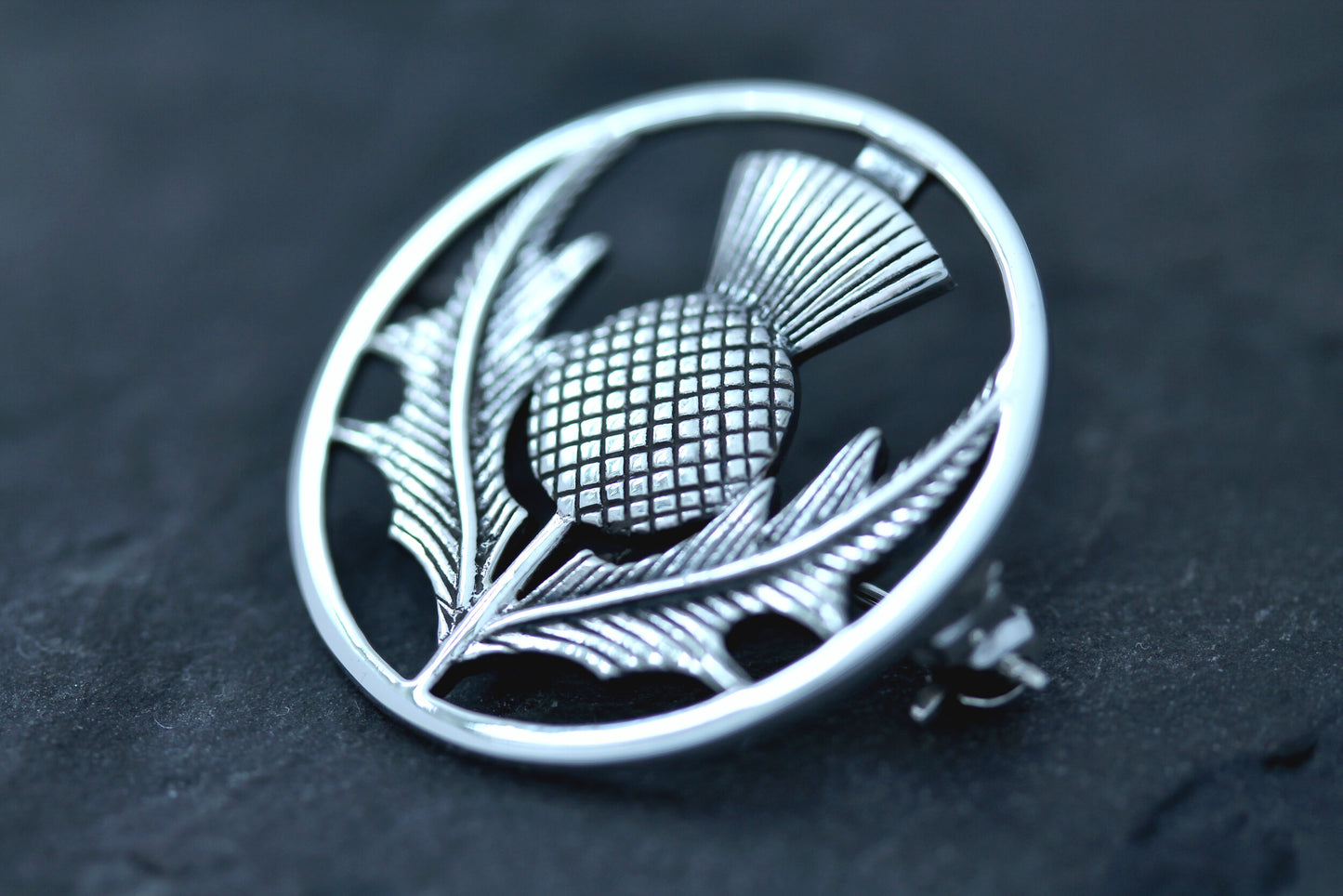 Scottish Thistle Brooch - Statement Emblem