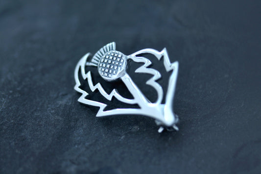 Scottish Thistle Brooch - Contemporary Cut