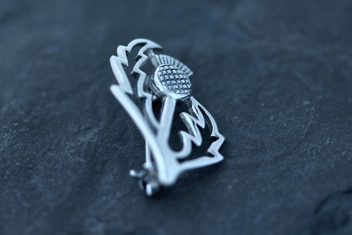 Scottish Thistle Brooch - Contemporary Cut