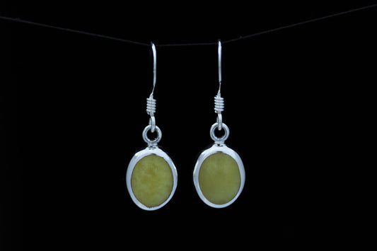 Scottish Marble Earrings - Drop Oval