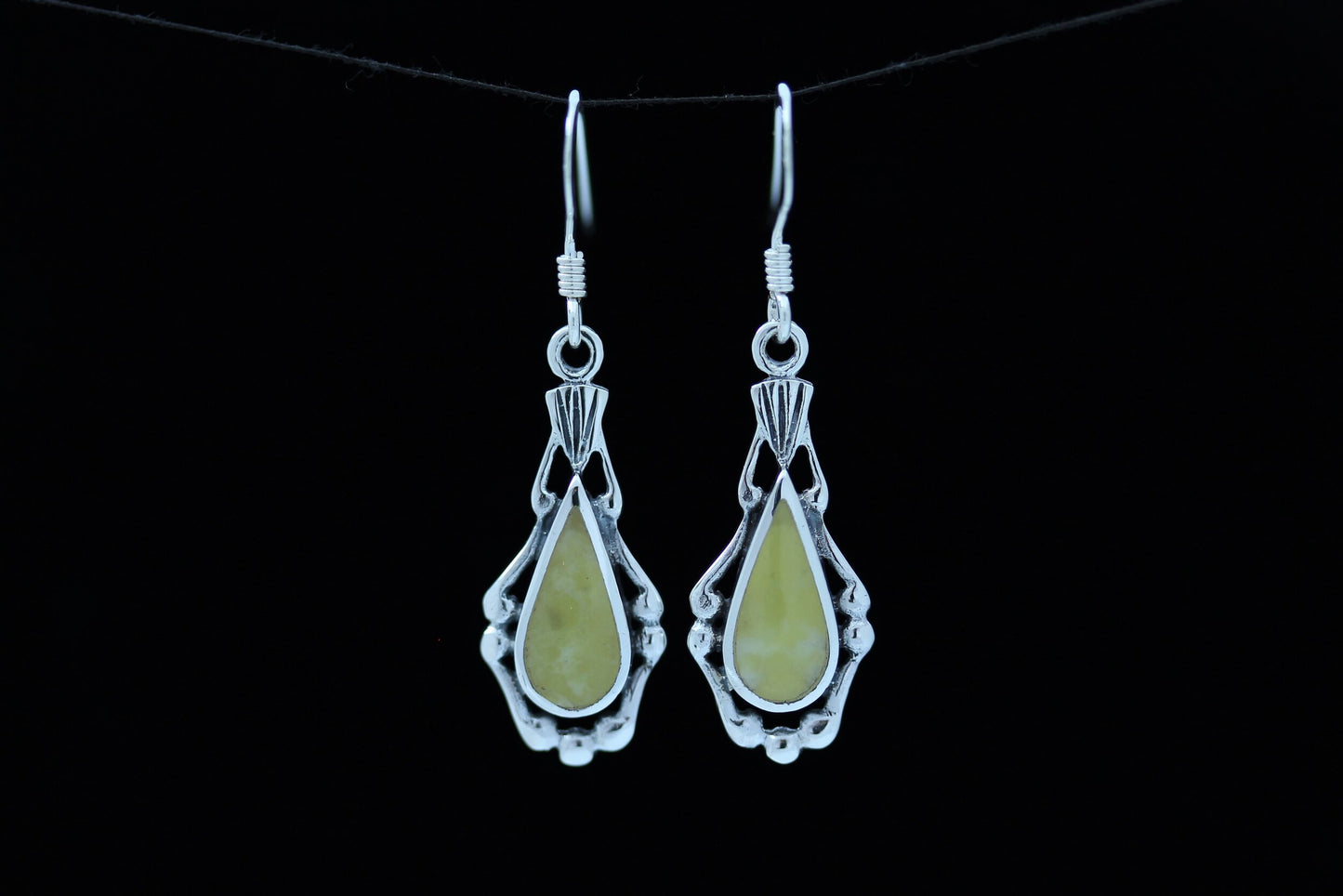 Scottish Marble Earrings - Art Deco Hem