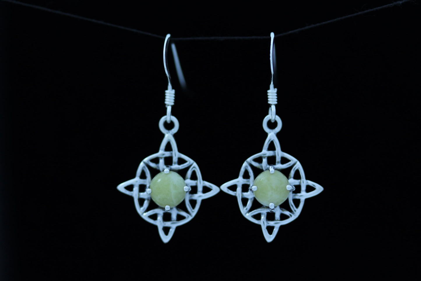 Scottish Marble Earrings - Quarternary Knot