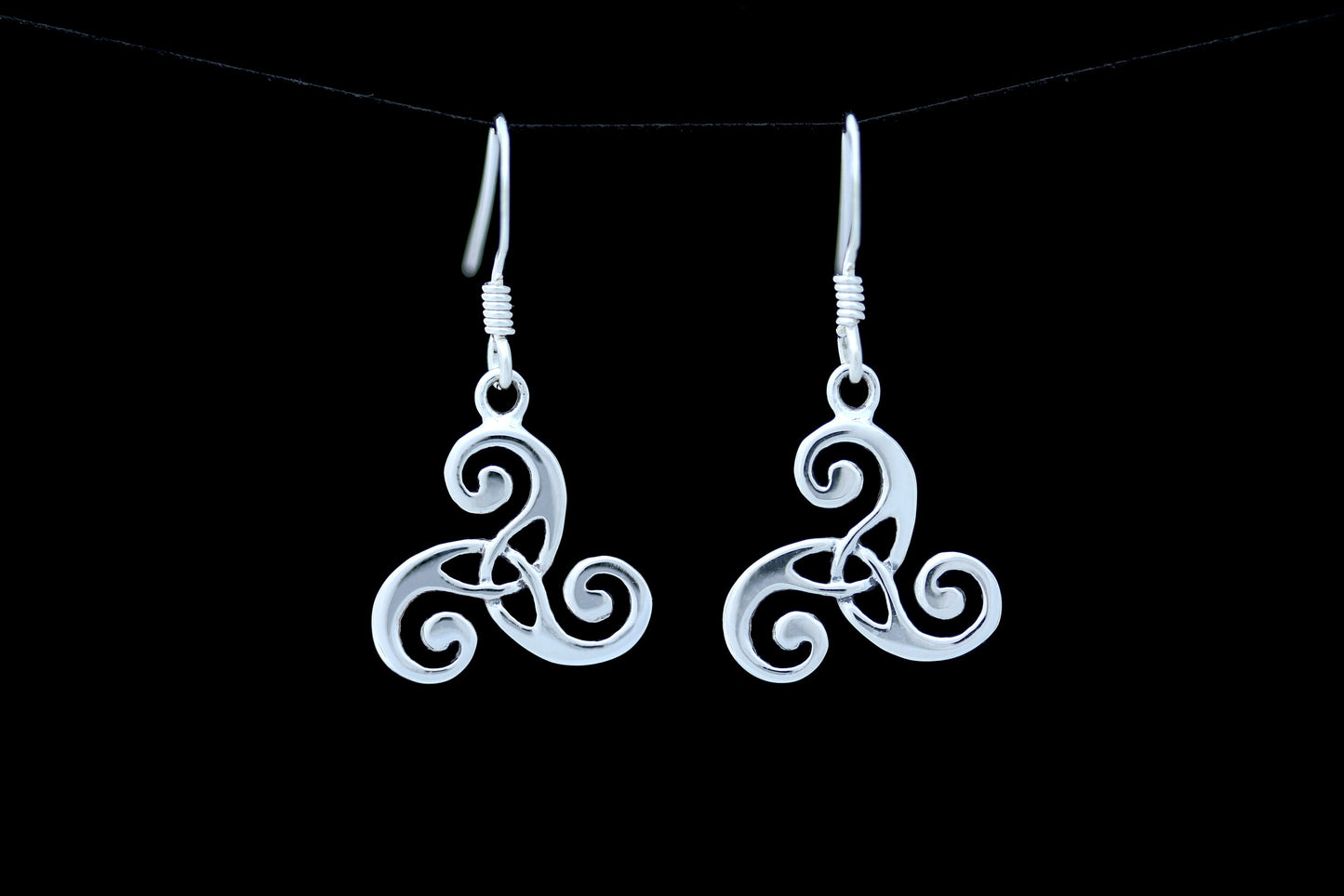 Triskele  Earrings - Trinity Spiral