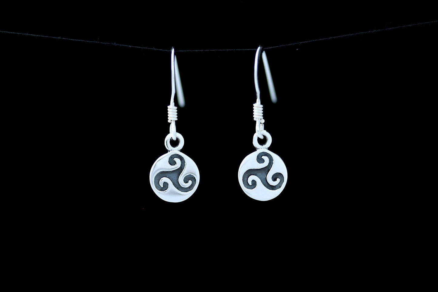 Triskele Earrings - Solid Triskele Stamp