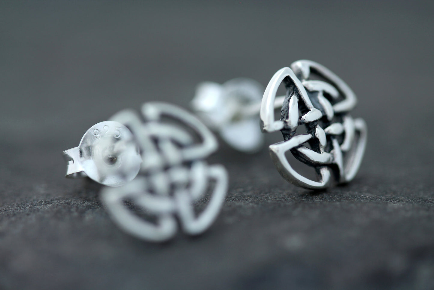 Celtic Knot Earrings - Quaternary Shield Studs