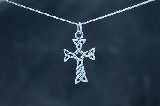 Celtic Cross Pendant - Celtic Trinity Edges