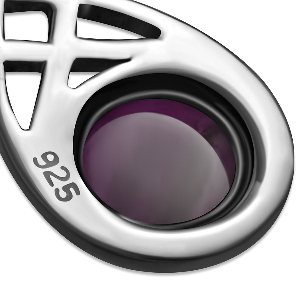 Celtic Stone Pendant- Thin Weave with Red Garnet