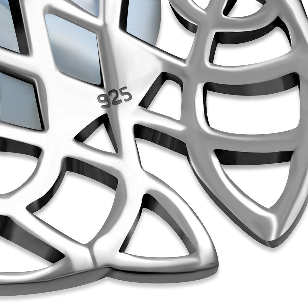 Celtic Stone Pendant - Dara Knot with Moonstone