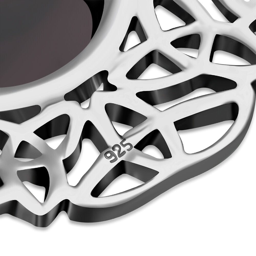 Celtic Stone Pendant - Trinity Frame with Red Garnet