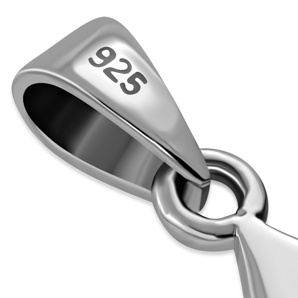 Contemporary Stone Pendant- Triangle with Black Onyx