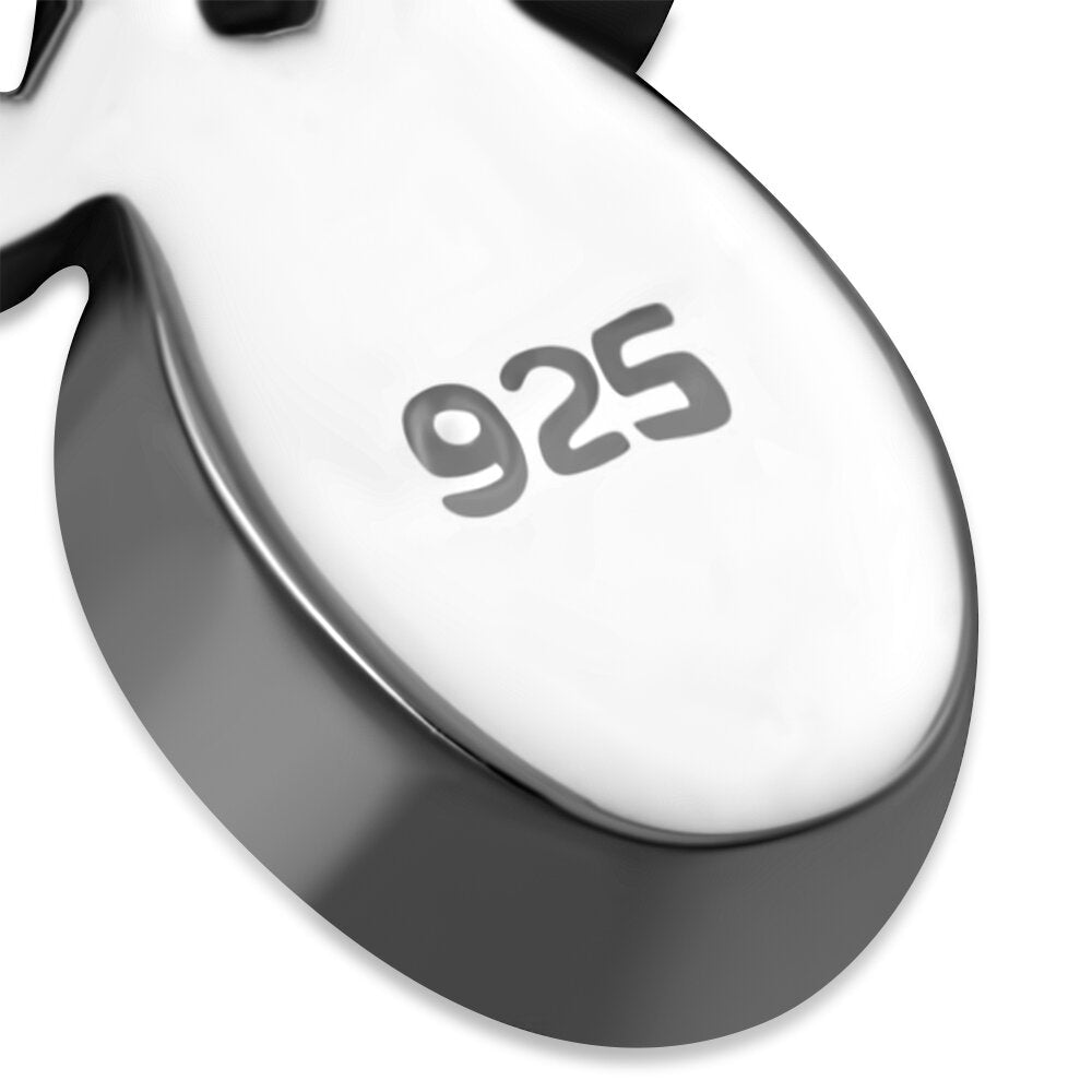 Celtic Stone Pendant-Small Elongated Trinity Drop with Black Onyx