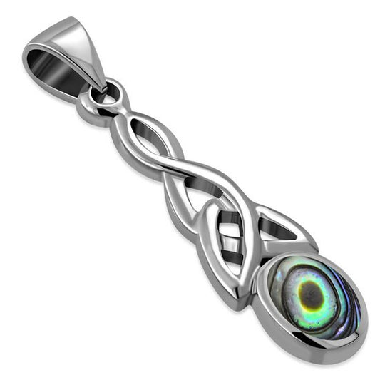 Abalone Pendant - Elongated Trinity Drop