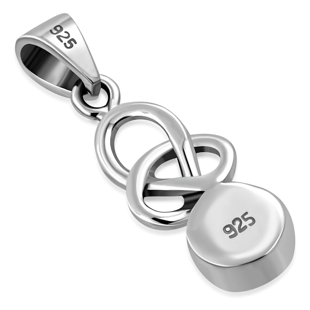 Celtic Stone Pendant- Wee Loose Trinity with Black Onyx