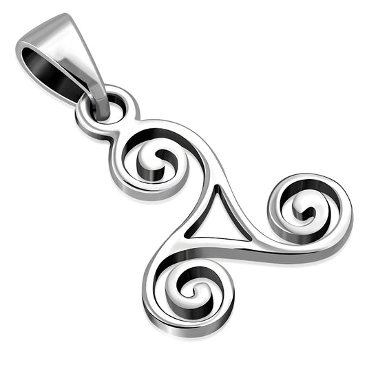 Triskele Pendant - Swirly Arms with Window (Small)