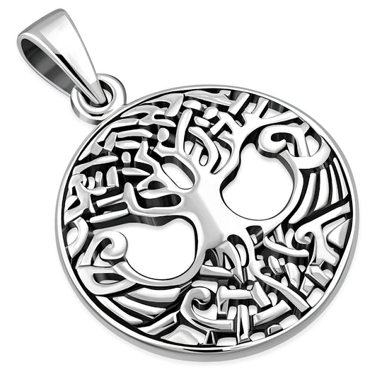 Silver tree of life pendant