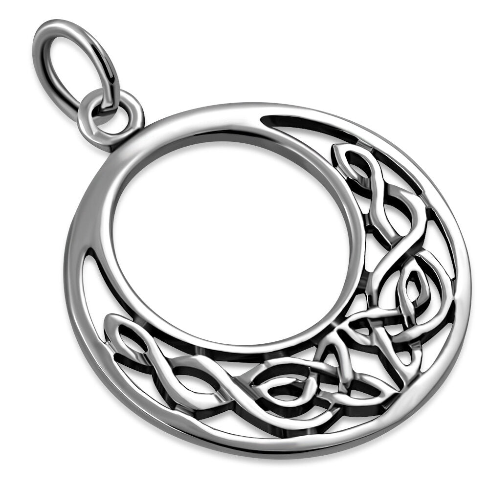 Celtic Knot Pendant - Half Moon
