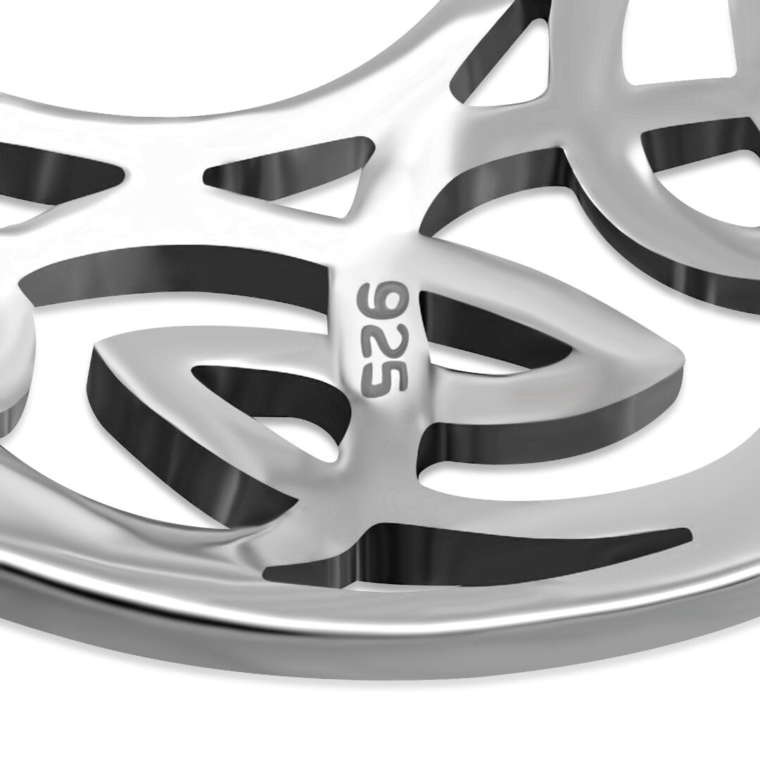 Celtic Knot Pendant - Rounded Half Moon Kells Knot