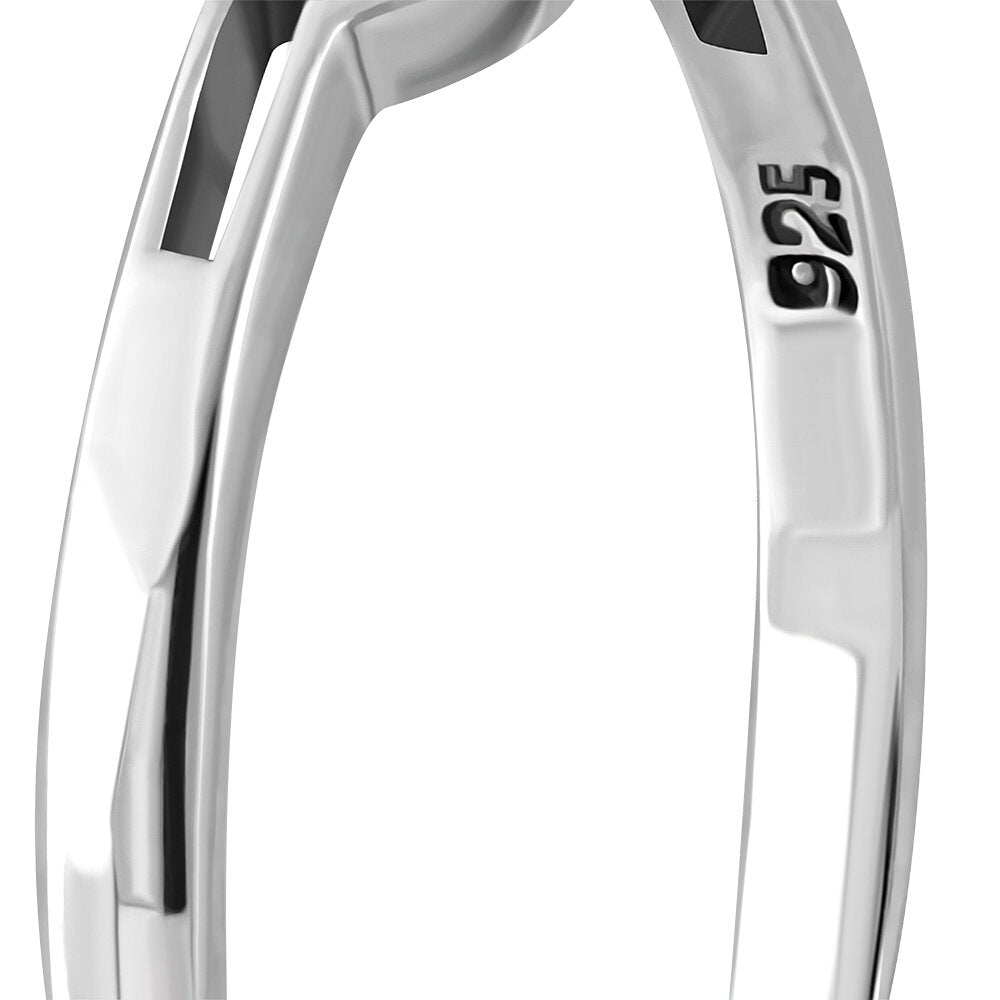 Contemporary Stone Ring- Modern Rhomboid with Black Onyx