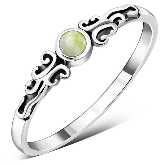 Scottish Marble Ring - Vine Shoulder