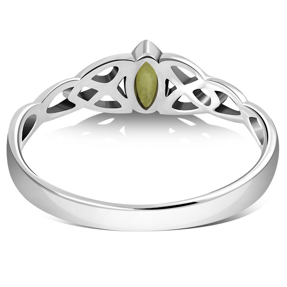Scottish Marble Ring - Diamond Triquetra