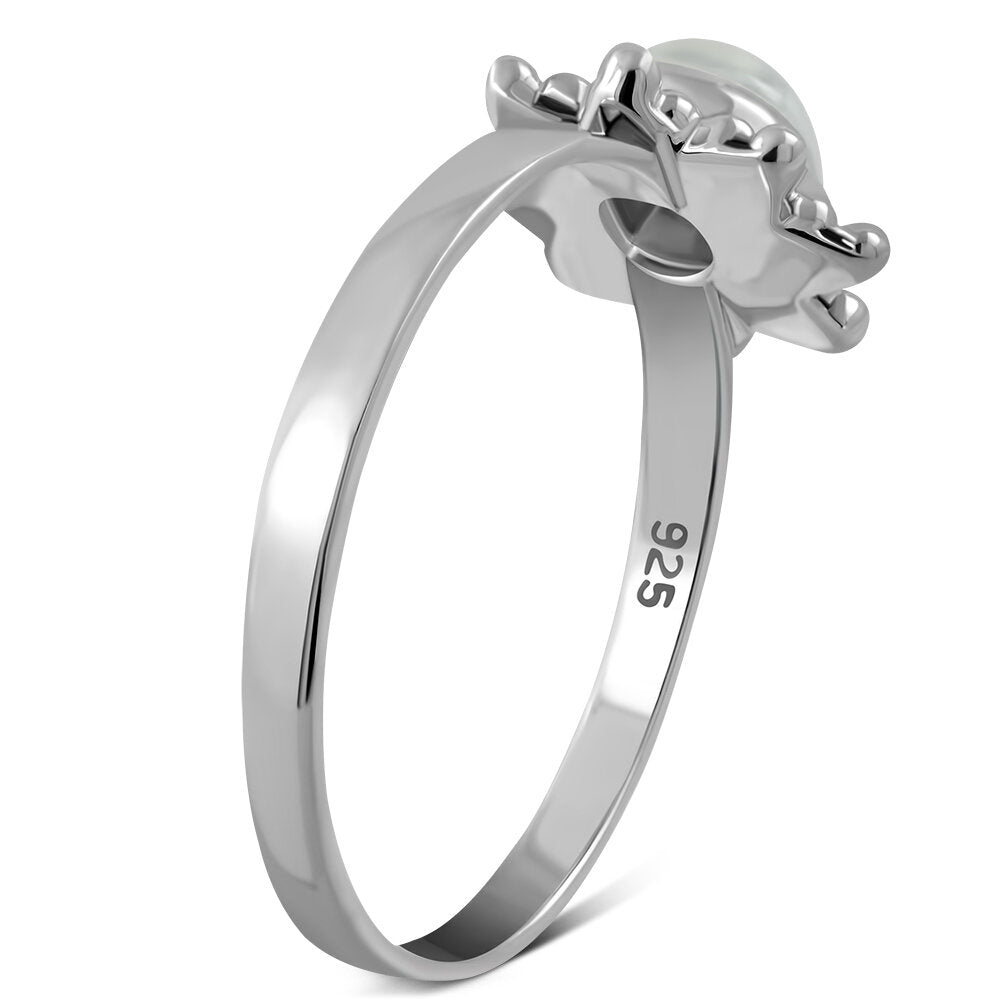 Contemporary Stone Ring- The Star with Moonstone