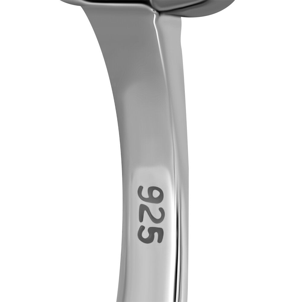 Contemporary Stone Ring- Plain Double Frame with Moonstone