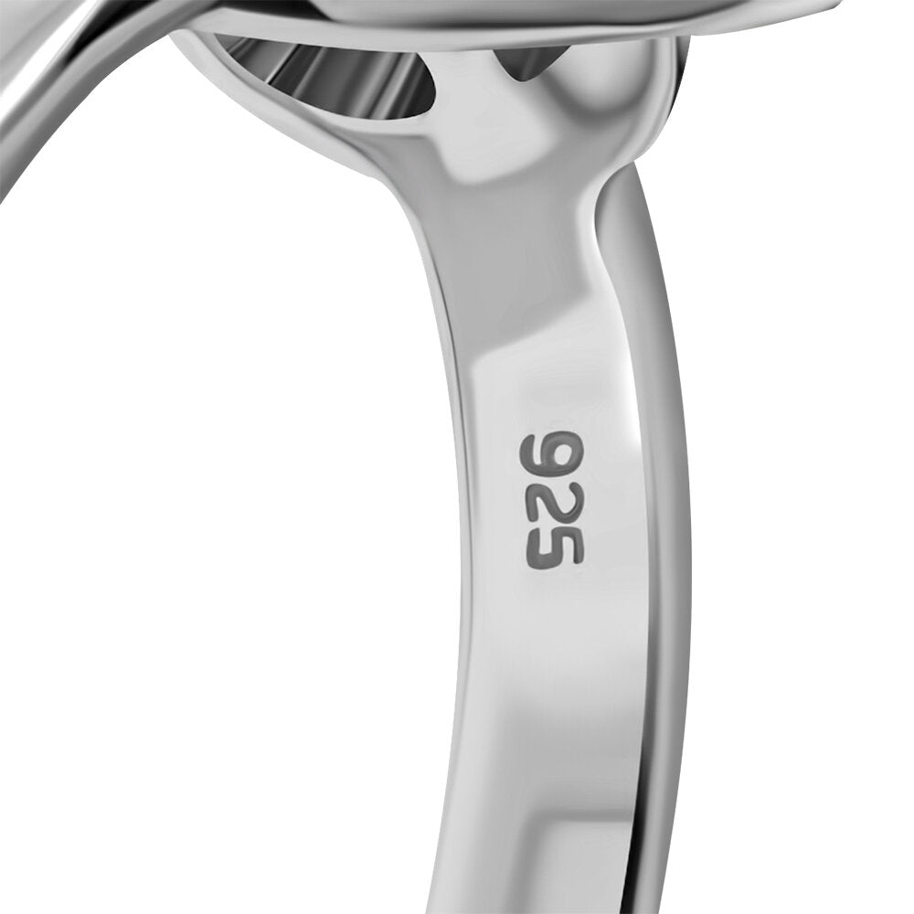 Celtic Stone Ring- Cosmic Orbit with Clear Zircon