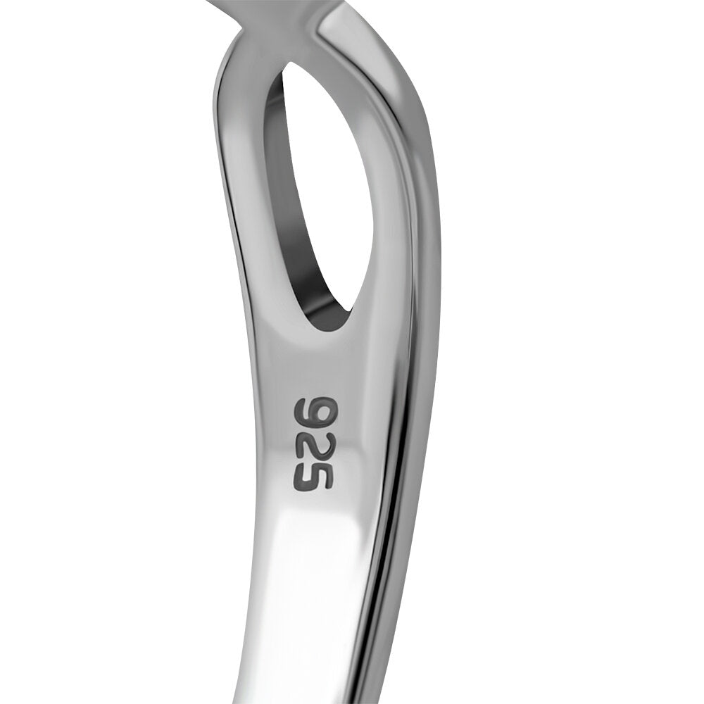 Contemporary Stone Ring- Filled Loop with Red Garnet