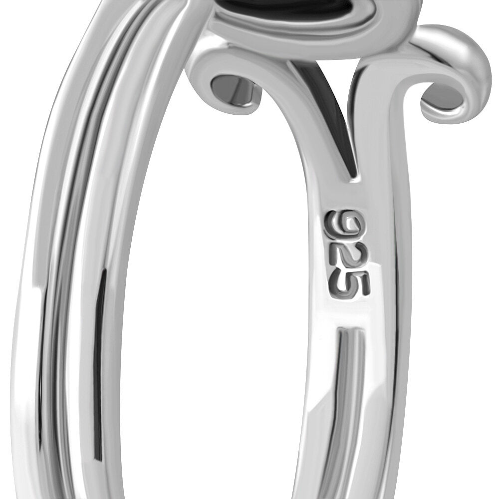 Contemporary Stone Ring- Heraldic Arms with Red Garnet