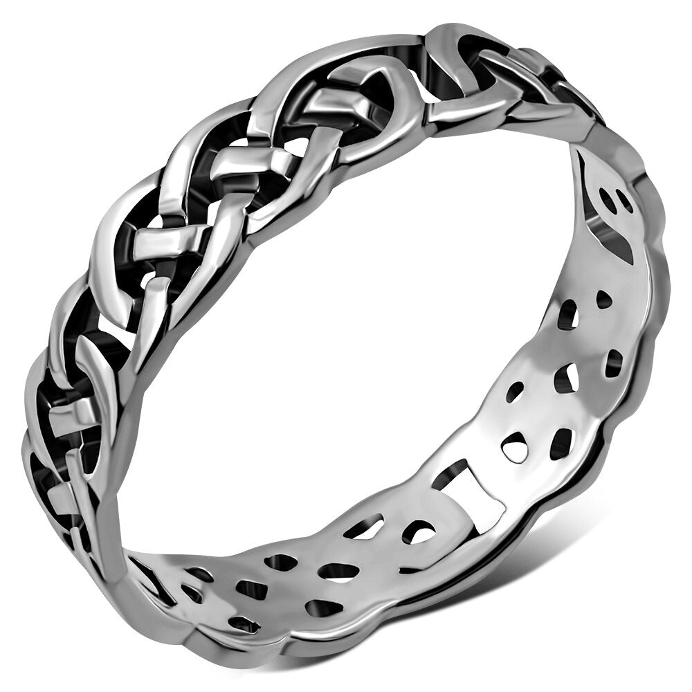 Celtic Knot Ring - Close Knotted Eternal Loop