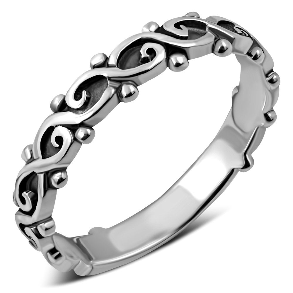Contemporary Ring - Slim Spiral Band