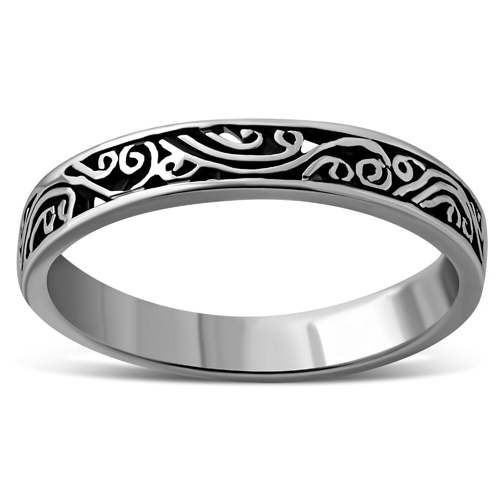 Contemporary Ring- Filigree Swirl Band